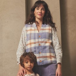 Plaid big Flannel - Blue and Coffee