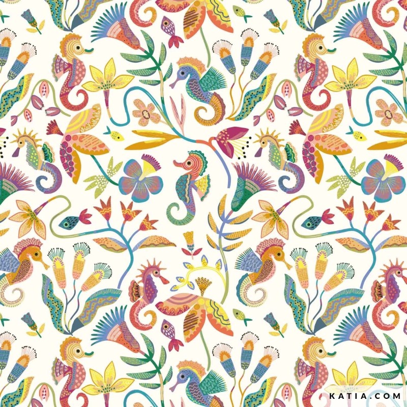 Popeline 100% cotone - Mexico Seaworld