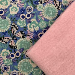 Kit turbante fiori e farfalle