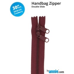 Cerniera doppio cursone 30" Byannie - Cranberry