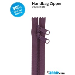 Cerniera doppio cursone 30" Byannie - Eggplant