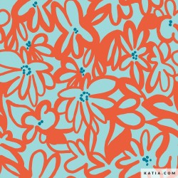 Swim print - Tiare torquoise