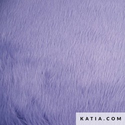 Tessuto in pelliccia sintetica lunga vegana Lilac