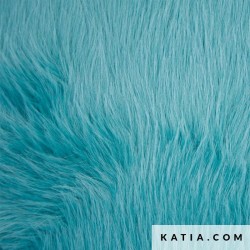 Tessuto in pelliccia sintetica lunga vegana Aquamarine