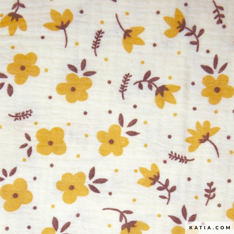 Mussola di cotone Reindeer Flowers