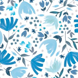 Popeline 100% cotone - Spring arrival aqua
