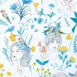 Popeline 100% cotone - Birds on your head