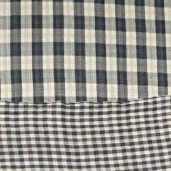 Mousseline Vichy Double Face - Cream & Anthracite