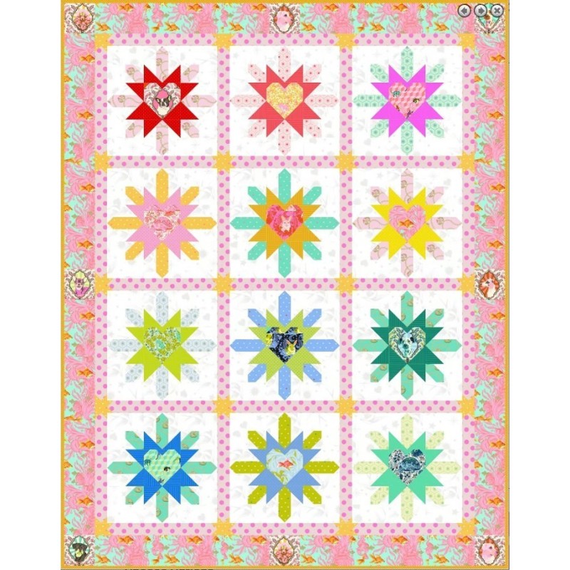 Heart Burst Quilt Kit by Tula Pink
